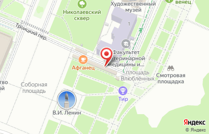 Киоск фастфудной продукции в Ленинском районе на карте