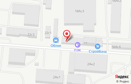 Продуктовый магазин на Строительной улице на карте
