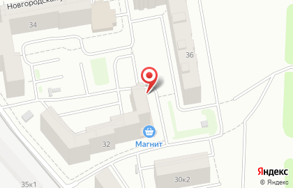 Супермаркет Магнит на Новгородской улице на карте
