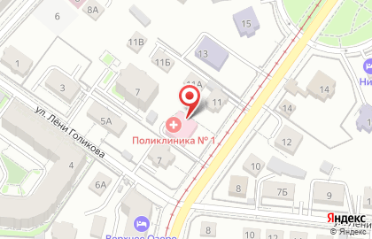 Городская больница №4 в Ленинградском районе на карте