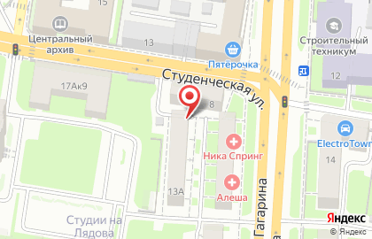 Росторг на Студенческой улице на карте