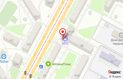 Офис продаж МТС на проспекте Шахтёров, 46а на карте