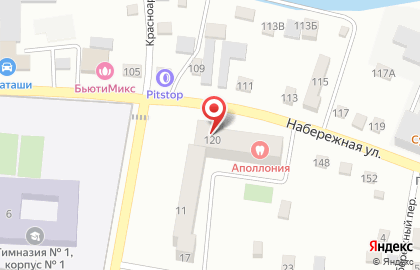 Магазин Лидер на Набережной улице на карте