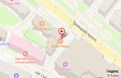 Медицинский центр Елены Малышевой на Троицком проспекте на карте