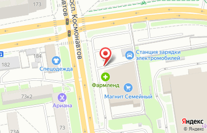 Гипермаркет Мегамарт на проспекте Космонавтов, 104 на карте