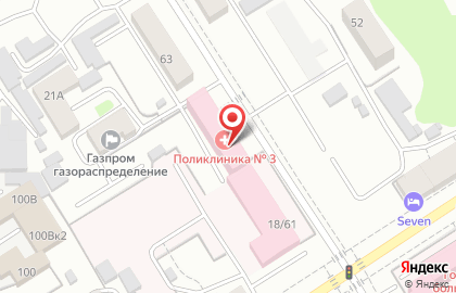 Городская больница №3, г. Барнаул на улице Петра Сухова на карте