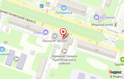 Почта России в Курске на карте