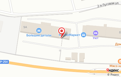 Столовая Едим не дома на 1-ой Луговой улице на карте