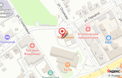 Ван на Большой Московской улице на карте