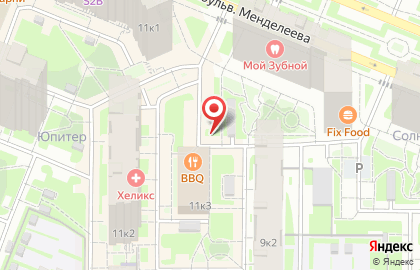 Банкомат СберБанк на бульваре Менделеева, 11 к 3 в Мурино на карте