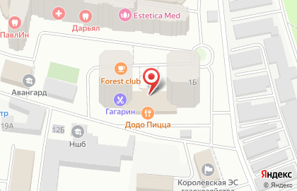 Пиццерия Додо Пицца на улице Фрунзе в Королёве на карте