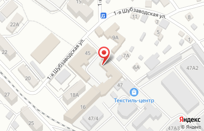 Магазин домашнего текстиля на 1-й Шубзаводской улице на карте