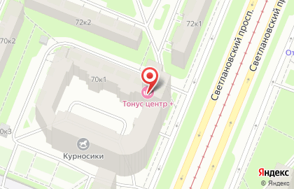 Медицинский косметологический центр Тонус-Центр+ на Светлановском проспекте на карте