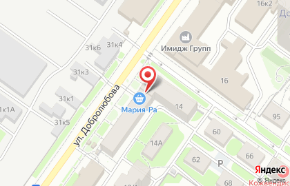 Курсор на улице Добролюбова на карте