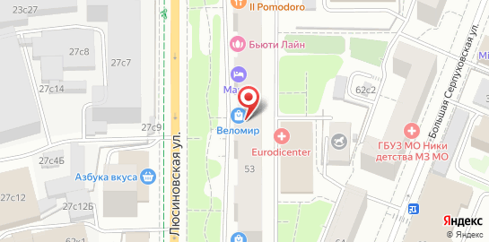 Клиника лазерной медицины Beauty Line на Люсиновской улице на карте
