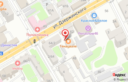 Sushi-Wok-Kursk на улице Дзержинского на карте