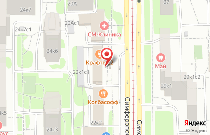 Супермаркет здорового питания ВкусВилл на Симферопольском бульваре на карте