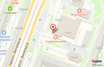 Букмекерская контора БалтБет на проспекте Просвещения на карте