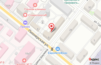 Банкомат АКБ Московский Индустриальный банк, Орловский филиал на Пионерской улице на карте