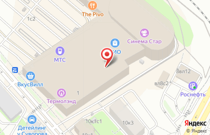 Гипермаркет Лента в Москве на карте