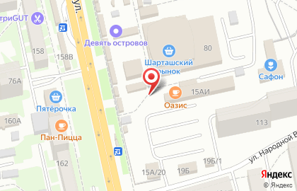 Киоск по продаже мясной продукции в Октябрьском районе на карте