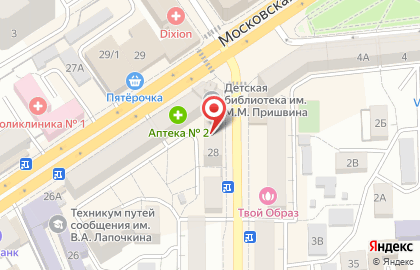 Вента на Московской улице на карте