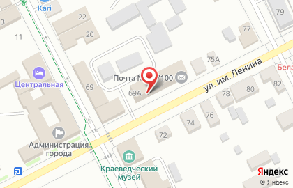 Почтовое отделение №100 в Челябинске на карте