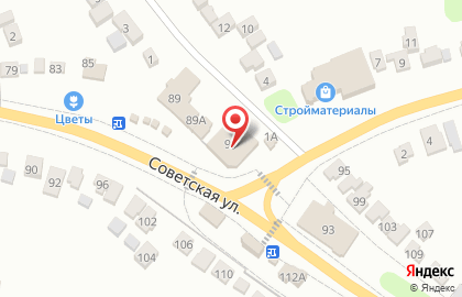Супермаркет Магнит на Советской улице на карте