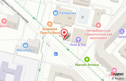 Продовольственный магазин Все для Вас в Санкт-Петербурге на карте