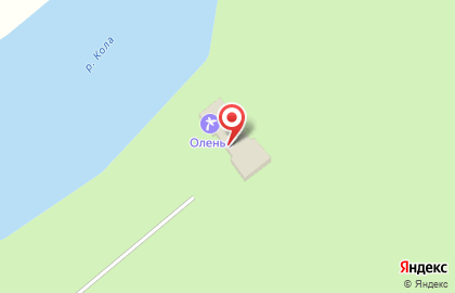 База отдыха Оленья в Снежногорске на карте