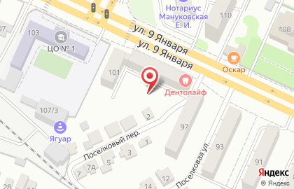 ОАО Банкомат, Центрально-Черноземный банк Сбербанка России на улице 9 Января на карте
