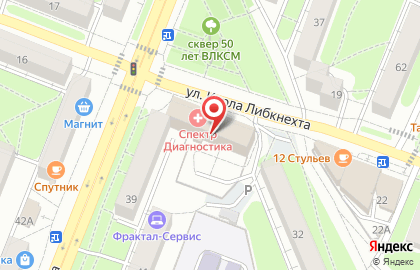 Школа танцевального искусства БезБерегов на улице Карла Либкнехта на карте