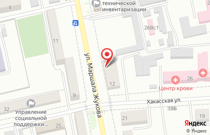 Магазин швейной фурнитуры Молния на улице Маршала Жукова на карте
