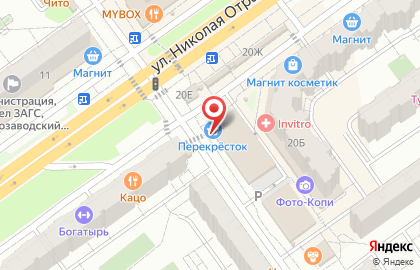 Магазин мясной продукции в Тракторозаводском районе на карте