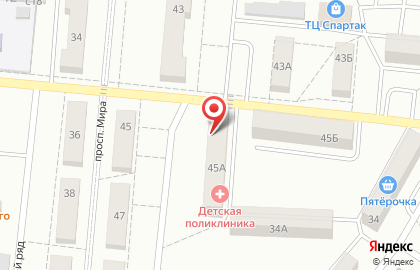 Больница Осинниковская городская больница на улице Мира на карте