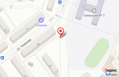 Торговая сеть по продаже хлебобулочных изделий Майбах Хлеб на улице Ушакова, 32б киоск в Балтийске на карте