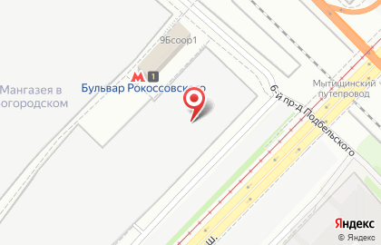Перекресток на Бульваре Рокоссовского на карте
