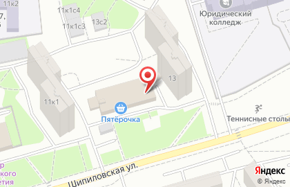 Пансионат Почта России в Северном Орехово-Борисово на карте