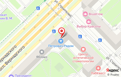 Магазин фруктов и овощей Фруктовый дворик на проспекте Вернадского на карте