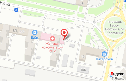 Центральная городская больница на улице Ленина в Камышине на карте