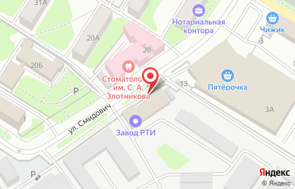 Магазин резинотехнических изделий РТИ в Привокзальном районе на карте