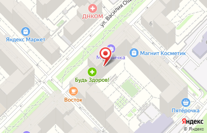 Магазин стройматериалов Новострой на улице Василия Ощепкова на карте