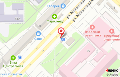 Киоск по продаже печатной продукции на улице Мельникайте на карте
