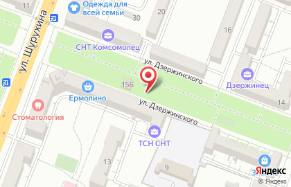 Рыбный магазин на ул. Дзержинского, 15а на карте