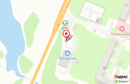 Супермаркет Пятёрочка в Великом Новгороде на карте
