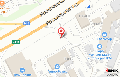 Шиномонтажная мастерская на Ярославском шоссе на карте
