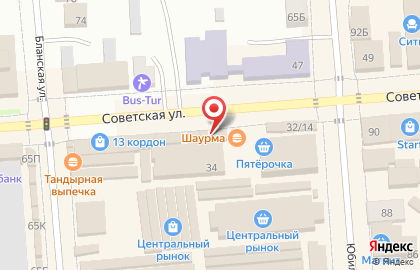 Салон связи Связной на Советской улице на карте