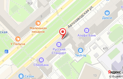 Банкомат Русский Стандарт на метро Автозаводская на карте