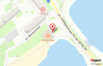 Ресторан Наполеон на улице Менделеева на карте