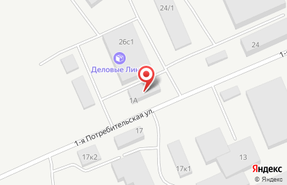 Транспортно-экспедиторская компания Деловые Линии на 1-ой Потребительской улице на карте